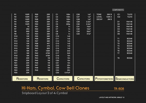 TR-808 Cymbal Stripboard Components Update 2017.jpg